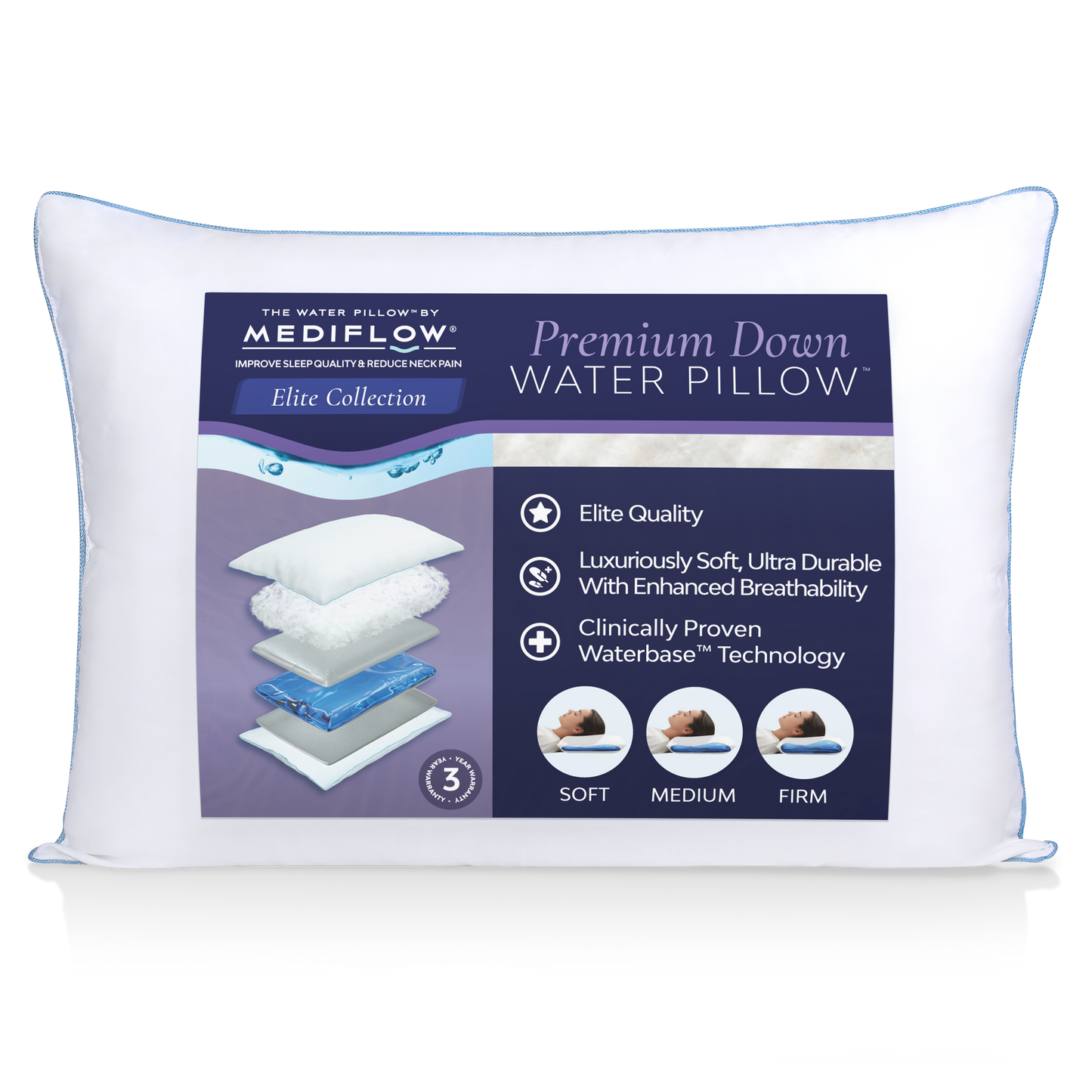 Mediflow Water Pillow - Elite Down (sold as x6)