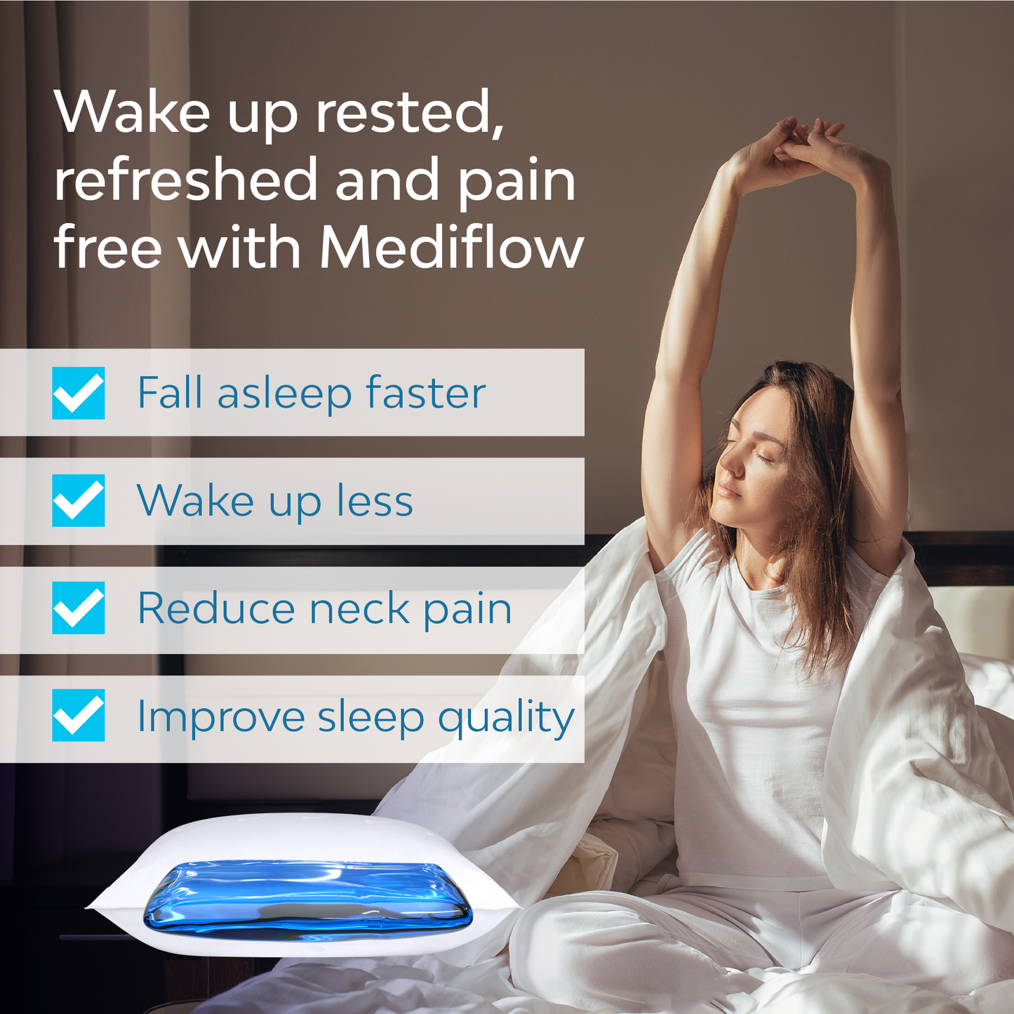 Mediflow Water Pillow - Original Down Alternative (sold as x6)