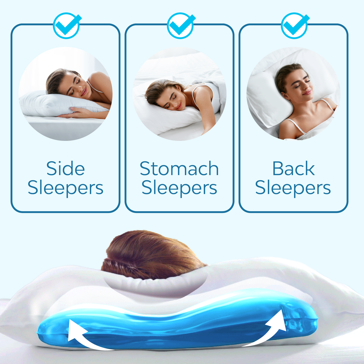 Mediflow Water Pillow - Original Cooling Gel Foam (sold as x6)